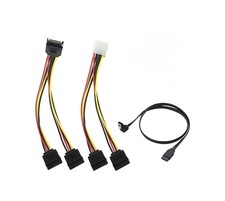 3 items Sata 2.5 HDD Splitter And Data Cable + 4 pin 2x15 Sata power cable picture
