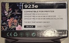 *New* 2-Pack Black 923e High Yield Ink Cartridges. HP OfficeJet Pro 8138e, 8139e picture