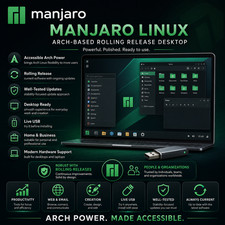 3-1 Manjaro Linux | Arch Based Easy Powerful Desktop | Live USB | LATEST Version picture