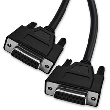 5ft DB15 15 Pin Two Row Straight Through Serial Cable Female to Female picture
