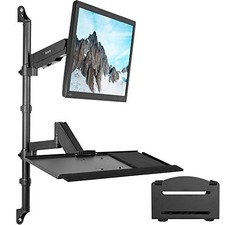 VIVO Black Clamp-on Monitor & Keyboard Tray Desk Mount, STAND-SIT1BW picture