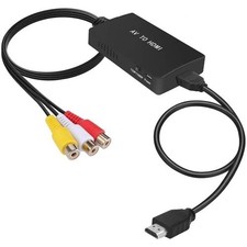 Tengchi RCA to HDMI Converter, Composite Adapter (Pack of 1), Black picture