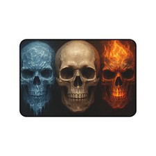 Edgy Skull Desk Mat - Gamer Office Decor, Halloween Gift Skull Art picture