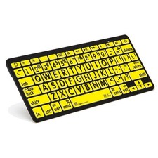 Logickeyboard LargePrint Bluetooth Black on Yellow Keyboard Wireless picture