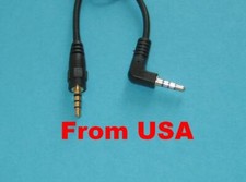 Two 4Pole 3.5mm Audio Cable Right Angle Male to Straight Male 1/8