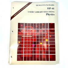 HP-41C User’s Library Solutions Physics 00041-90142 New Sealed Vintage Manual picture