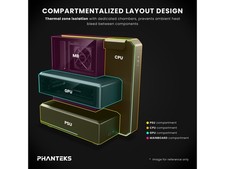 Phanteks EX5, ATX Multi-Chamber PC Case, S25-120 Fan, ARGB LED, Black picture