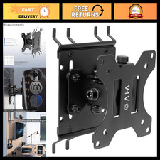 Adjustable Black Single Monitor Pegboard Mount for 32