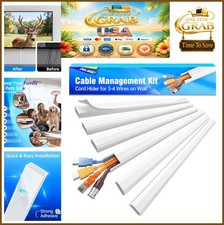 Cord Hider for Wall 6 Pack White 1.18 Inch Large Cable Cover Raceway Self picture