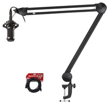 Audio Technica AT2035 Cardioid Condenser Studio Microphone+Warm Audio Boom Arm picture