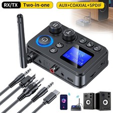 RX/TX Bluetooth 5.4 Transmitter Receiver 3.5mm AUX TV Home Stereo Audio Adapter+ picture