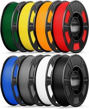 8 Color PETG 3D Printer Filament Bundle 1.75mm 2kg Multicolor Pack, 0.25kg Each picture