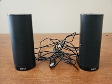 Dell PC Computer Desktop Laptop AX210 USB 2.0 Powered Speakers-BLACK-OEM Genuine picture