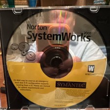 Norton Symantec SystemWorks 2001 Windows PC Antivirus Software CD Rescue Disk picture