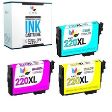 CMYi 3X Replacement 220XL Color Ink Cartridges Fits Epson Workforce WF-2630 2660 picture