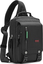 NICGID Sling Bags Chest Shoulder Backpacks, 13.3'' 14.1'' 14.1 Inch, Black  picture
