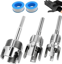 3PCS Internal & External Pipe Threading Tool Set,Drill Compatible | Cuts inte... picture