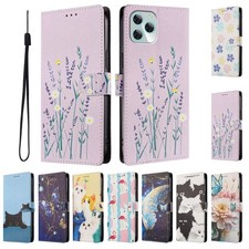 Flip Cat Flower Wallet Cover Case For Motorola G Stylus G Play Edge E30 G42 G22 picture