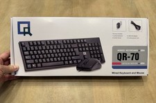 2x QR-70 USB Wired Keyboard 10 Key & Optical Mouse Bundle - New picture