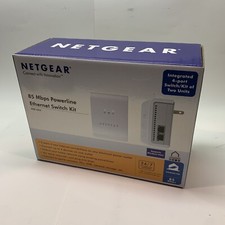 Netgear 85 Mbps Powerline Ethernet Switch Kit of TWO - XEB1004 - Used picture
