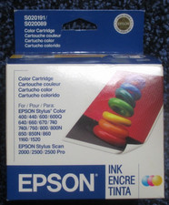 Genuine Epson Color Printer Ink Cartridge S020191/S020089 - NEW Sealed-Exp 08/08 picture