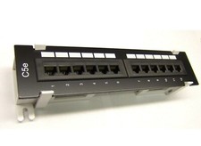 NEW CAT5e 12 Port Patch Panel RJ45 110 Network Mini Surface Wall Mount Bracket picture