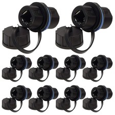 10 PCS RJ45 Panel Mount Shielded Waterproof Connector Ethernet LAN Coupler picture