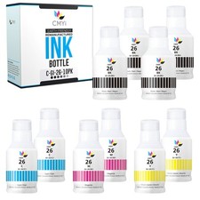 CMYi 10PK Compatible Ink Canon 26 Refill Bottle for MAXIFY GX3020 GX5550 GX7020 picture