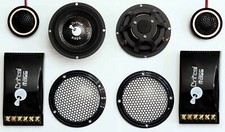 CRITICAL MASS AUDIO CARBON FIBER 3-1/2 front stage COMPONENT SPEAKERS 3.5 MOREL picture