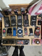 Lot of 20+ Used GPU Video Cards NVIDIA GeForce GTX Radeon ATI MSI AMD Parts Or R picture