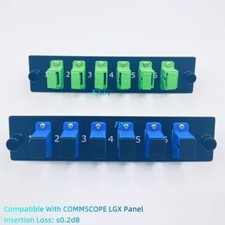 LGX Fiber Optical Panel 6 SC UPC APC Simplex SM Adapter Compatible COMMSCOPE LGX picture