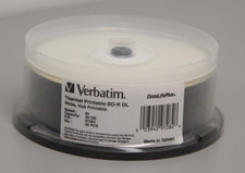 New Verbatim 97284 BD-R DL 50GB 6X DataLifePlus White Thermal Printable 25CT picture