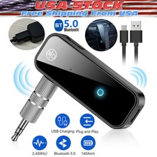 USB Wireless Transmitter Bluetooth 5.0 Receiver 2in1 Audio Adapter 3.5mm Aux Car picture