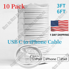 USB-C to iPhone Cable PD Fast Charger Cord Lot For  Apple iPhone 13 12 11 XR 8 picture