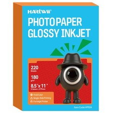 HARTWII 180gsm Glossy Inkjet Photo Paper 8.5x11 inches - 220 Sheets High Glos... picture