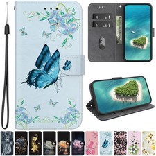Butterfly Flower Cat Wallet Cover Case for Infinix Note 50 40 Hot 50i 40i Zero picture