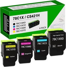 78C1X CS421H Toner Cartridges for Lexmark CS421 CX421 CS521 CX522 CX622 CX625 picture