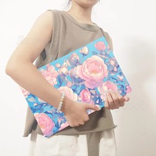 2Pieces Pink Peony Flower Vinyl Laptop Sticker Self-adhesive Case for HP  picture