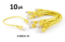 10-PACK Intellinet 1ft CAT5e UTP Ethernet RJ45 Full 8-Wire Patch Cable, Yellow picture