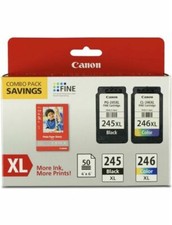 Genuine PG-245XL Black & CL-246XL Color Ink Cartridge Set BRAND NEW/SEALED picture