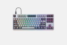 Drop CTRL High Profile Mechanical Keyboard In Gray with RGB Halo Clear Switches  picture