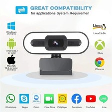 Portable Full HD 1080P 2K 4K Webcam PC Laptop Auto Focus Webcam Live picture