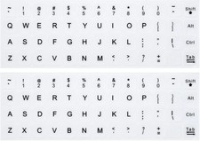 (2PCS Pack) English Keyboard Stickers, Universal Keyboard Replacement Letters En picture