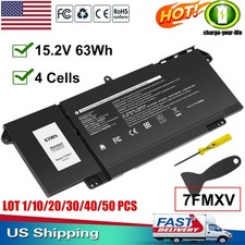 ✅LOT 1-50 7FMXV Battery For Latitude 5320 7320 7420 7520 9JM71 0TN2GY TN2GY 63Wh picture