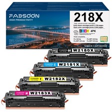 FADSOON® 4PK 218X W2180X High Yield Toner for 3201dw MFP 3301cdw 3301fdw 3301sdw picture