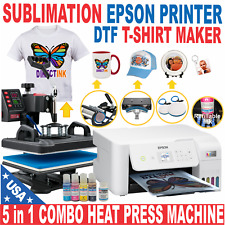 Epson Printer with Sublimation Ink Transfer + Heat Press 5 in 1 Start DTF Bund picture