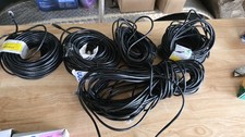 5 pack  onn CAT6 RJ-45 to RJ-45 Ethernet Network Cable 75 ft Black Round picture