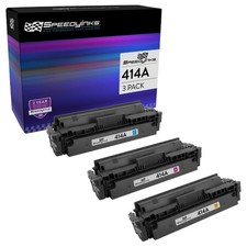 SPEEDYINKS Compatible Toner Cartridge Replacements for HP 414A (Cyan, Magenta, picture