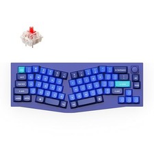 KEYCHRON Q8 ALICE LAYOUT QMK CUSTOM MECHANICAL KEYBOARD - NAVY BLUE picture