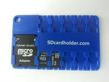 Blue micro SD Card Holder Storage Wallet Case SD/SDHC/SDXC USA Shipper picture